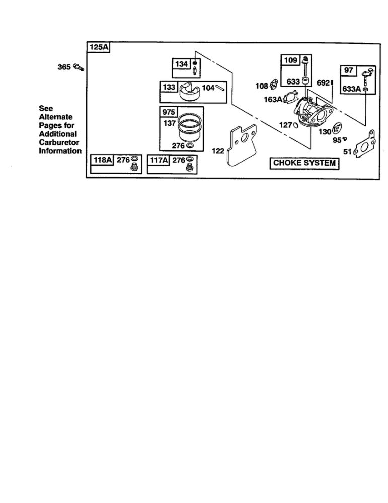 Jet-Main Diagram and Parts List for 110600-110699 0112- 0114- 0117 Briggs and Stratton Engine